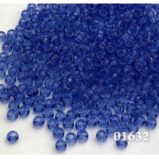 01632 10/0 чеський бісер Preciosa, 50 г, синій, кристальний сольгель