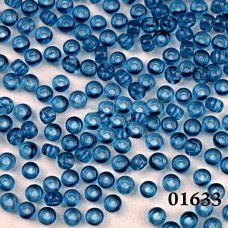 01633 10/0 чеський бісер Preciosa, 50 г, синій, кристальний сольгель