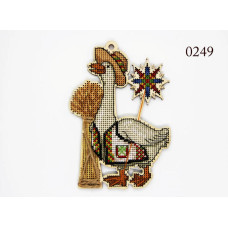 0249 ФрузелОк Набір для вишивки рахунковим хрестиком по дереву - Іграшка Грицько 9х13,5 см