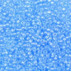 08136 10/0 чеський бісер Preciosa, 50 г, блакитний світлий, кристальний перламутровий