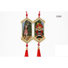 1040 ФрузелОк Набір для вишивки рахунковим хрестиком по дереву - Іграшка Лускунчик 4,5x10 см