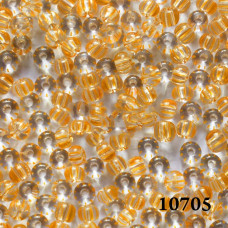 10705 10/0 чеський бісер Preciosa, 50 г, жовтий, прозорий строкатий