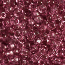 01195 10/0 чеський бісер Preciosa, 50 г, рожево-фіолетовий темний, кристальний сольгель