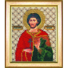 Б-1077 Ікона святого мученика Євгенія. Чарівна Мить. Набір для вишивання бісером. АКЦІЯ(Знятий з виробництва)