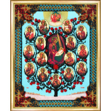 Б-1086 Ікона Божої Матері Древо Пресвятої Богородиці. Чарівна Мить. Набір для вишивання бісером. АКЦІЯ(Знятий з виробництва)