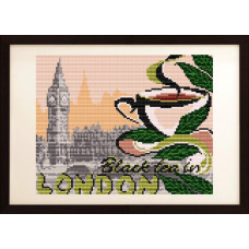 VKA4401 ... на чорний чай в Лондон . ArtSolo. Схема на тканині для вишивання бісером