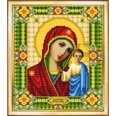 СБИ-001 Ікона Казанської Божої Матері. Чарівна Мить. Схема на тканині для вишивання бісером
