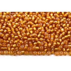 15058 10/0 чеський бісер Preciosa, 50 г, жовтий, прозорий з білим отвором