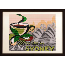 VKA4408 ... м'ятний чай у Сіднеї. ArtSolo. Схема на тканині для вишивання бісером