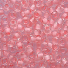 38394 10/0 чеський бісер Preciosa, 50 г, рожевий світлий, кристальний з фарбованим отвором