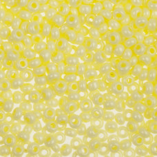 16286 10/0 чеський бісер Preciosa, 50 г, жовтий світлий, непрозорий крейдяний перламутровий