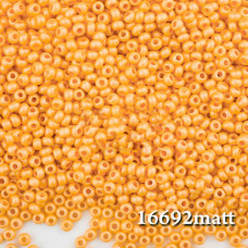 16692 matt 10/0 чеський бісер Preciosa, 50 г, помаранчевий, непрозорий крейдяний глазурований матовий