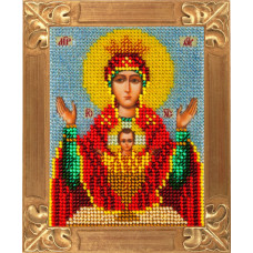 C738 Ікона Пресвятої Богородиці Невипивана чаша. Вертоградъ. Схема на тканині для вишивання бісером