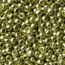 18154 10/0 чеський бісер Preciosa, 50 г, зелений, кристальний сольгель металік