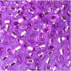 18228 10/0 чеський бісер Preciosa, 50 г, фіолетовий, кристальний з блискучим срібним отвором