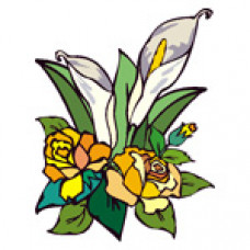 O367 Кали і троянди. Orchidea. Канва з нанесеним малюнком