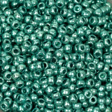18358 10/0 чеський бісер Preciosa, 50 г, зелено-блакитний, кристальний металік