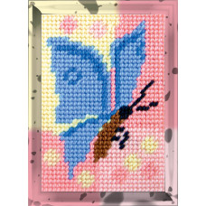 X2109 Метелик. Bambini. Набір для вишивки пряжею по канві з малюнком гобеленовим стібком