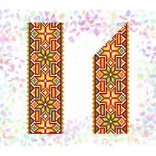 K267 Гуцульський орнамент (21х29 см). Confetti. Водорозчинний флізелін з малюнком
