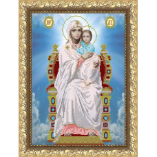 VIA3005 Образ Пресвятої Богородиці на Престолі. ArtSolo. Схема на тканині для вишивання бісером