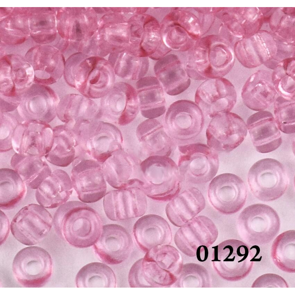 01292 10/0 чеський бісер Preciosa, 50 г, рожевий, кристальний сольгель