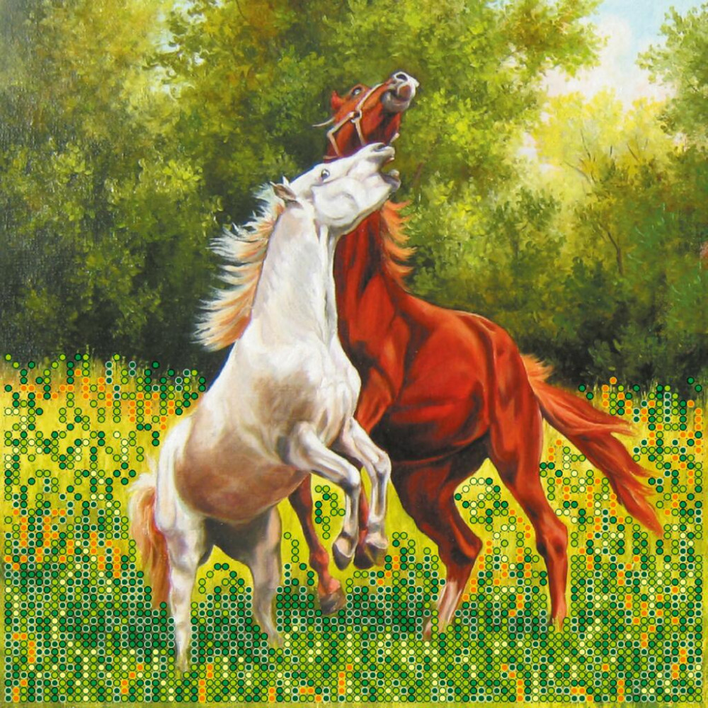 Пара лошадей арт любовь