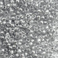 18908 10/0 чеський бісер Preciosa, 50 г, срібний, кристальний металік