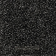 23300 10/0 чеський бісер Preciosa, 50 г, білі смуги на чорному, непрозорий полосатий