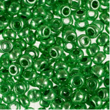 18356 10/0 чеський бісер Preciosa, 50 г, зелений, кристальний металік