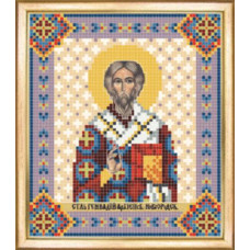 СБИ-066 Ікона св. архієпископ Геннадій. Чарівна Мить. Схема на тканині для вишивання бісером