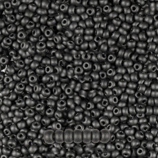 28949 matt 10/0 чеський бісер Preciosa, 50 г, сірий темний, непрозорий чорний бурштин перламутровий матовий