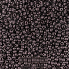 28998 matt 10/0 чеський бісер Preciosa, 50 г, рожево-сірий, непрозорий чорний бурштин перламутровий матовий