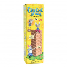 30545 Cheese Jenga 54 бруски дерев'яна. Strateg. Настільна гра українською мовою (Стратег)