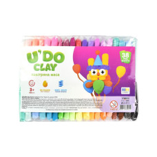 30900 U'DO Clay, 38 шт, брикет 6 г . Strateg. Повітряний пластилін (Стратег)