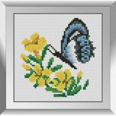 31771M Метелик з клематисом. Dream Art. Набір алмазної мозаїки (квадратні, повна)