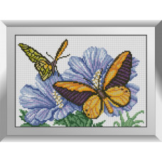 31831 Метелики з анемонами. Dream Art. Набір алмазної мозаїки (квадратні, повна)