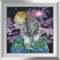 31867 Космічний тигр. Dream Art. Набір алмазної мозаїки (квадратні, повна)