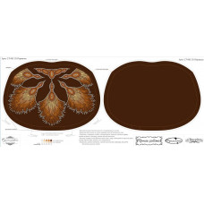 СТ-002 (2) Перышки, цвет коричневый. Тэла Артис. Схема для вышивания бисером. Сумка