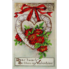 20115 День Св.Валентина 2. Краса і творчість. Схема на тканині для вишивання бісером