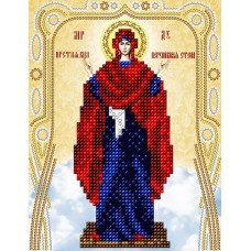 АС5-111 Ікона Божої Матері Нерушимої стіни (золото). А-строчка. Схема на тканині для вишивання, бісер