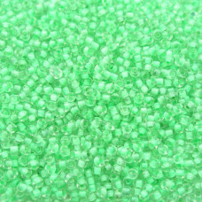38352 10/0 чеський бісер Preciosa, 50 г, зелений світлий, кристальний з фарбованим отвором