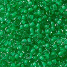 38356 10/0 чеський бісер Preciosa, 50 г, зелений, кристальний з фарбованим отвором