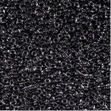 38449 10/0 чеський бісер Preciosa, 50 г, чорний, кристальний з фарбованим отвором