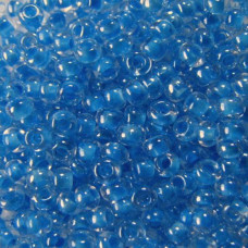 38636 10/0 чеський бісер Preciosa, 50 г, блакитний, кристальний глазурований з фарбованим отвором