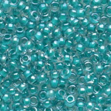 38858 10/0 чеський бісер Preciosa, 50 гр, лазуровий, кристальний глазурований з фарбованим отвором