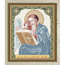 VIA5128 Святий Апостол Євангеліст Матфей. ArtSolo. Схема на тканині для вишивання бісером