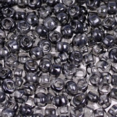 48049 10/0 чеський бісер Preciosa, 50 г, сіро-чорний, кристальний глянцевий