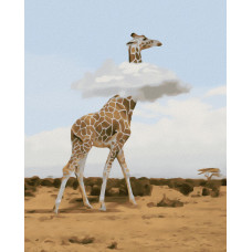 50052 Жираф над хмарами. Dream Art. Набір для малювання картини за номерами