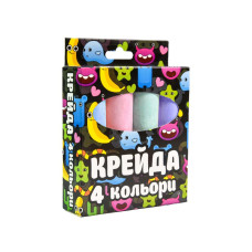 50115 Strateg Крейда Велика кругла різнокольорова, 4 шт (Стратег)