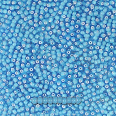 63715 10/0 чеський бісер Preciosa, 50 г, блакитний, прозорий  з пофарбованим білим отвором